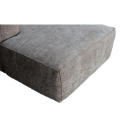 Bean hoekbank links grove melange stof travertin